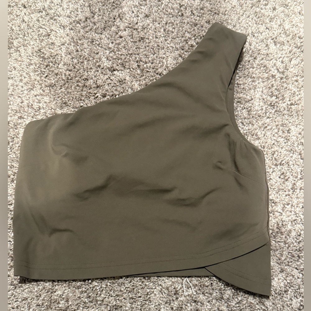 lululemon athletica One-Shoulder Crop Top - Olive